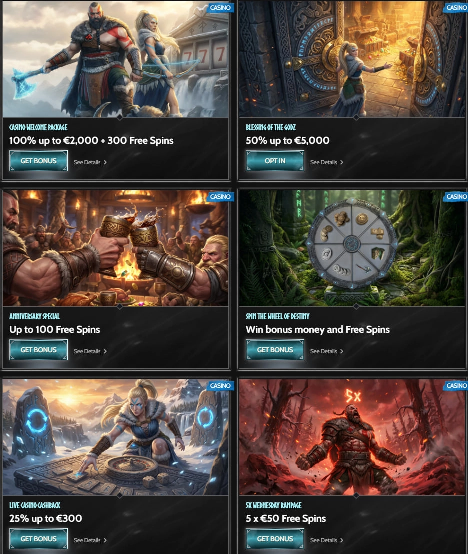 godz casino welcome offers